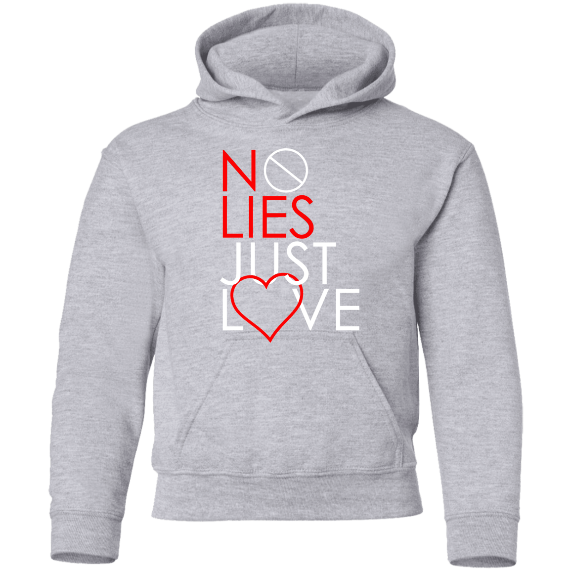 No Lies Just Love Youth Pullover Hoodie